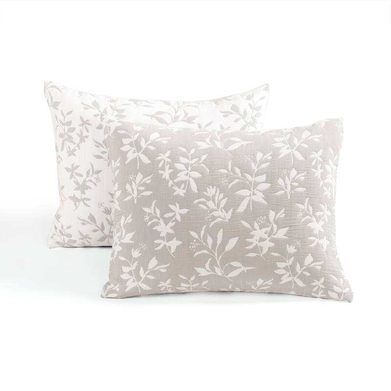 Lush Decor Floral Jacquard Reversible Soft Matelasse Quilt 3-Piece Set