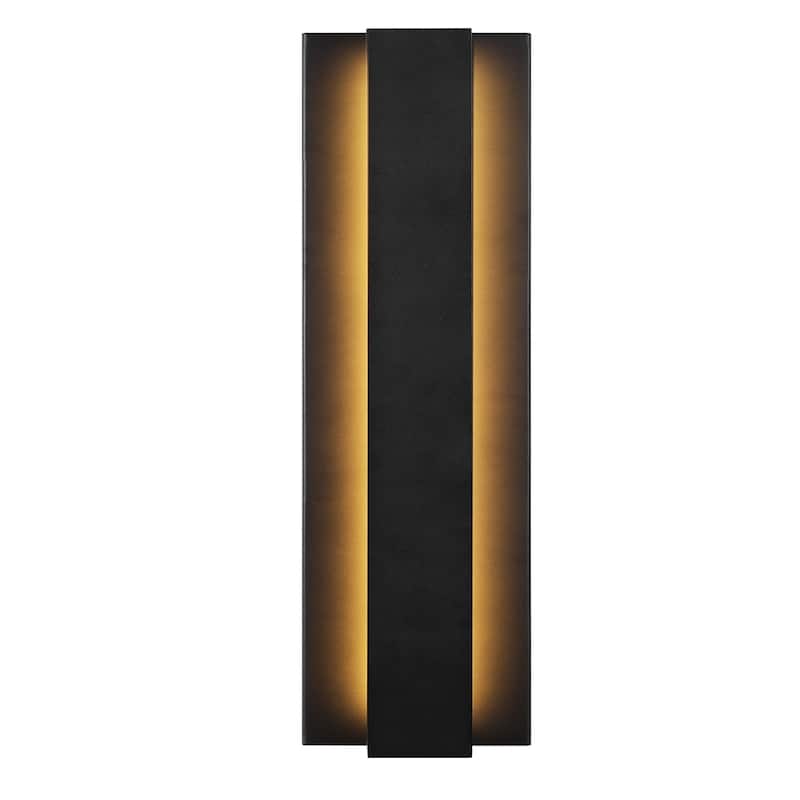 Black Modern/Contemporary LED Outdoor Wall Lantern Sconce - 18.5inch