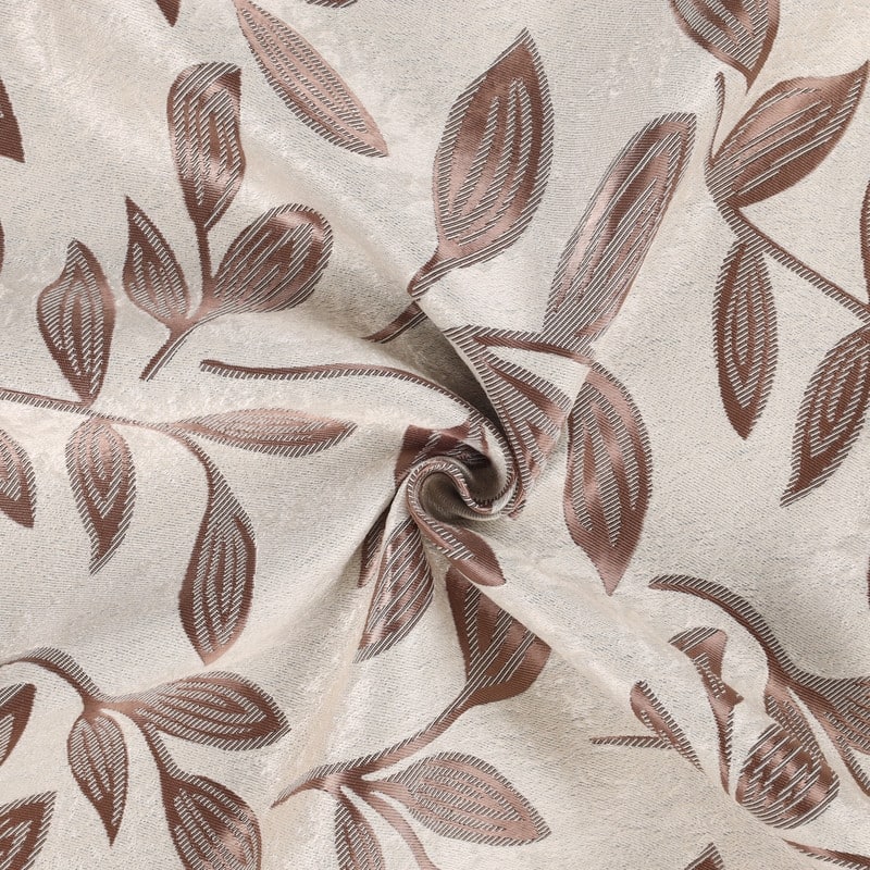 Superior Leaves Machine Washable Room Darkening Curtains with Back Tabs, Set of 2