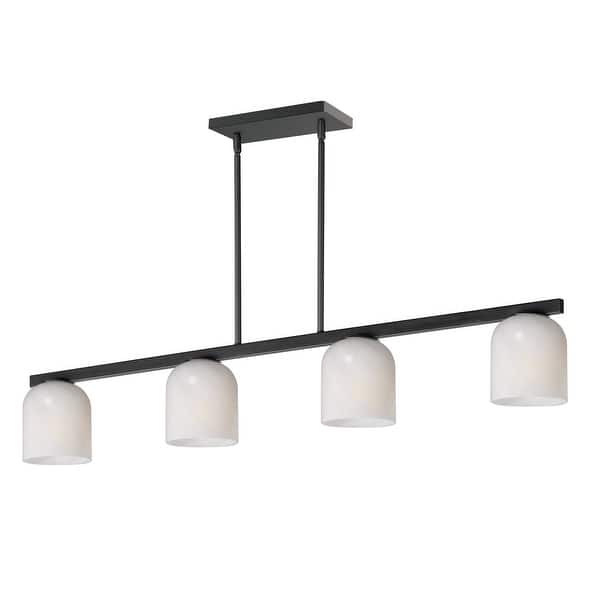 slide 2 of 11, Maxim 21236 Scoop 4 Light 46" Wide Linear Pendant Black / Clear