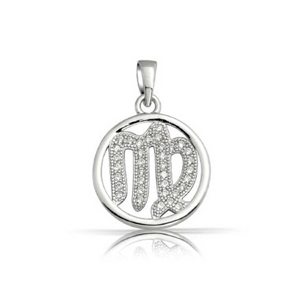 Shop Bling Jewelry Virgo Zodiac Encircled Cz Pave Sterling