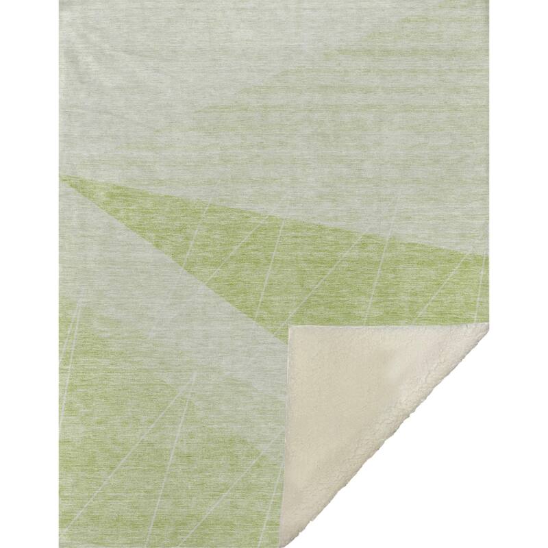 Premium Machine Washable Modern Prism Sherpa Throw Blanket