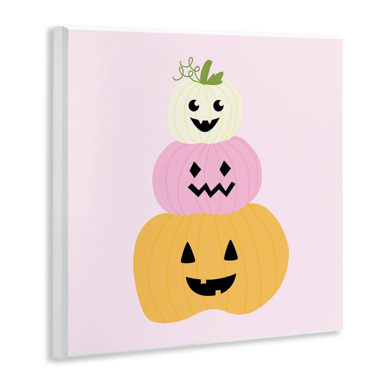 Stupell Pastel Happy Jack-o-Lanterns Wall Plaque Art Design By Sazerelli Designs