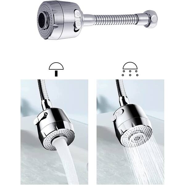 Faucet Extension Sprayer – 360° Rotating Sink Tap Extender, Stainless Steel, For Kitchen & Bathroom Faucets