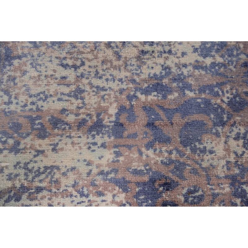 All-Over Abstract Contemporary Area Rug Handmade Wool Carpet - 8'11"x 11'11"