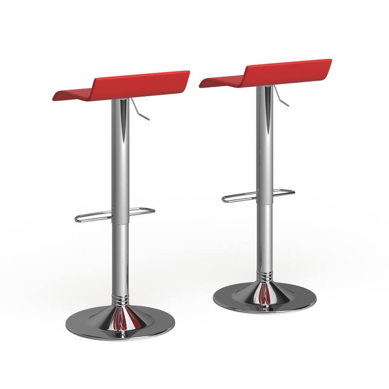 Porch & Den Blaine Chrome Air Lift Adjustable Swivel Stools (Set of 2)