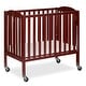 preview thumbnail 1 of 5, Dream On Me 3 in 1 Folding Portable Crib, Cherry Cherry