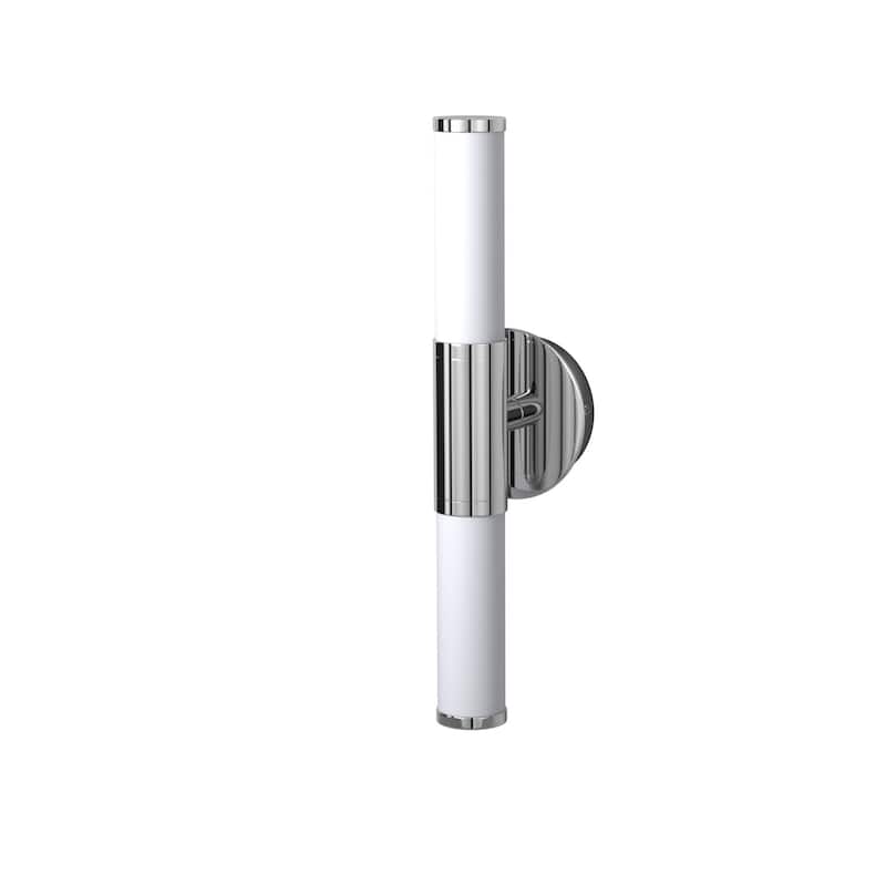 Eglo Palmera 2-light Chrome LED Wall Sconce with Opal Glass