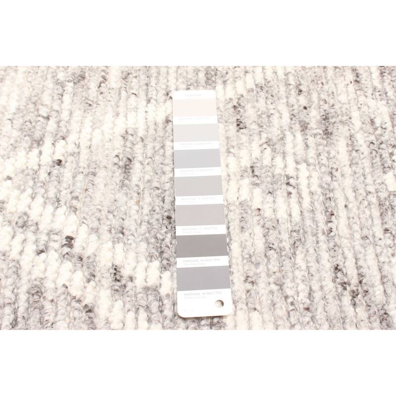 ECARPETGALLERY Hand-knotted Tangier Grey Wool Rug - 5'1 x 7'9