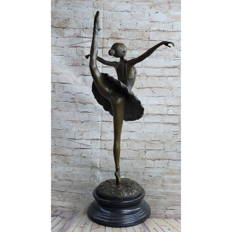 Extra Large Signed Original Clic Artwork Ballerina Bronze Sculpture Statue