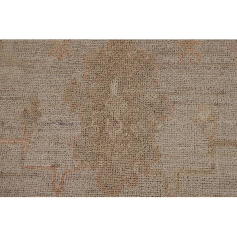 Transitional Oushak Vegetable Dye Turkish Rug Hand-Knotted Wool Carpet - 5'11"x 9'0"