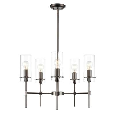 Light Society Montreal Clear Glass Five-Light Chandelier