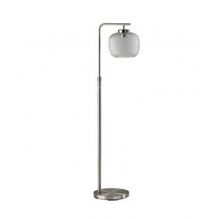 HomeRoots 60" Task Floor Lamp With Clear Globe Shade - 10