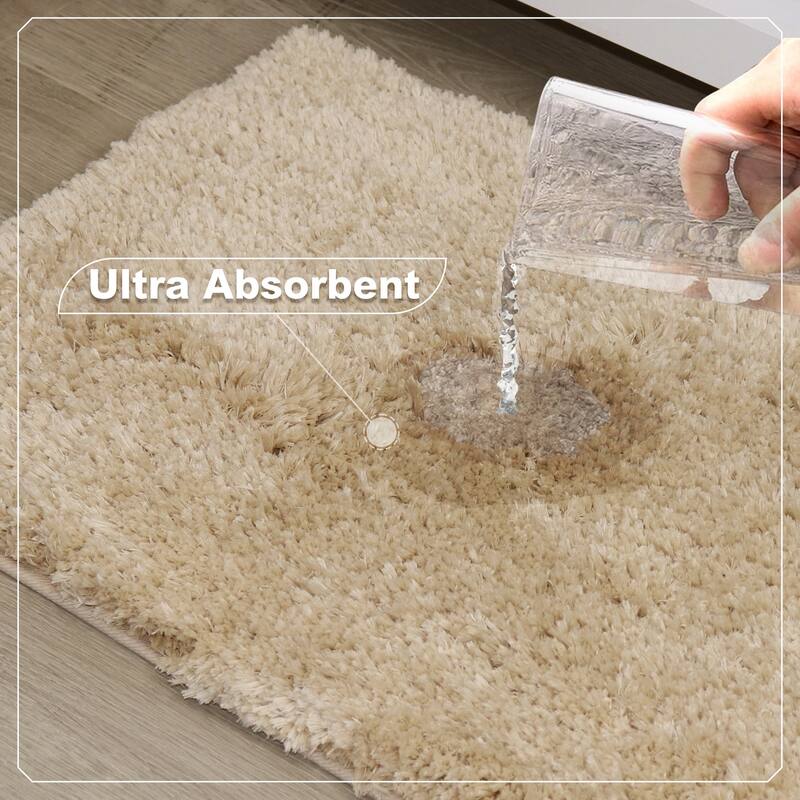 Element Plush Bathroom Rugs Quick-Dry Bathroom Mat, Washable & Absorbent Bath Rugs