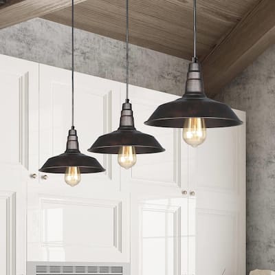 Farmhouse 1-Light Rustic Barn Pot Pendant Lights