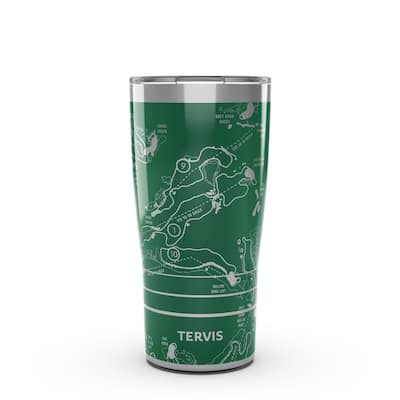 Tervis Traveler Golf Course Map Triple Walled Insulated Travel Tumbler, Stainless Steel