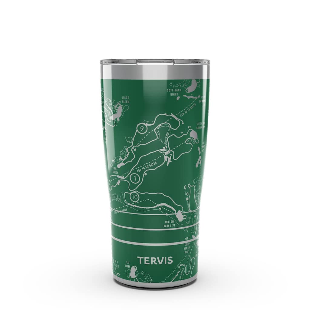 Tervis Traveler Golf Course Map Triple Walled Insulated Travel Tumbler, Stainless Steel