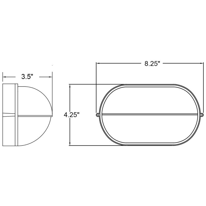 Access Lighting Nauticus - Wet Location Bulkhead - Frosted Glass Shade