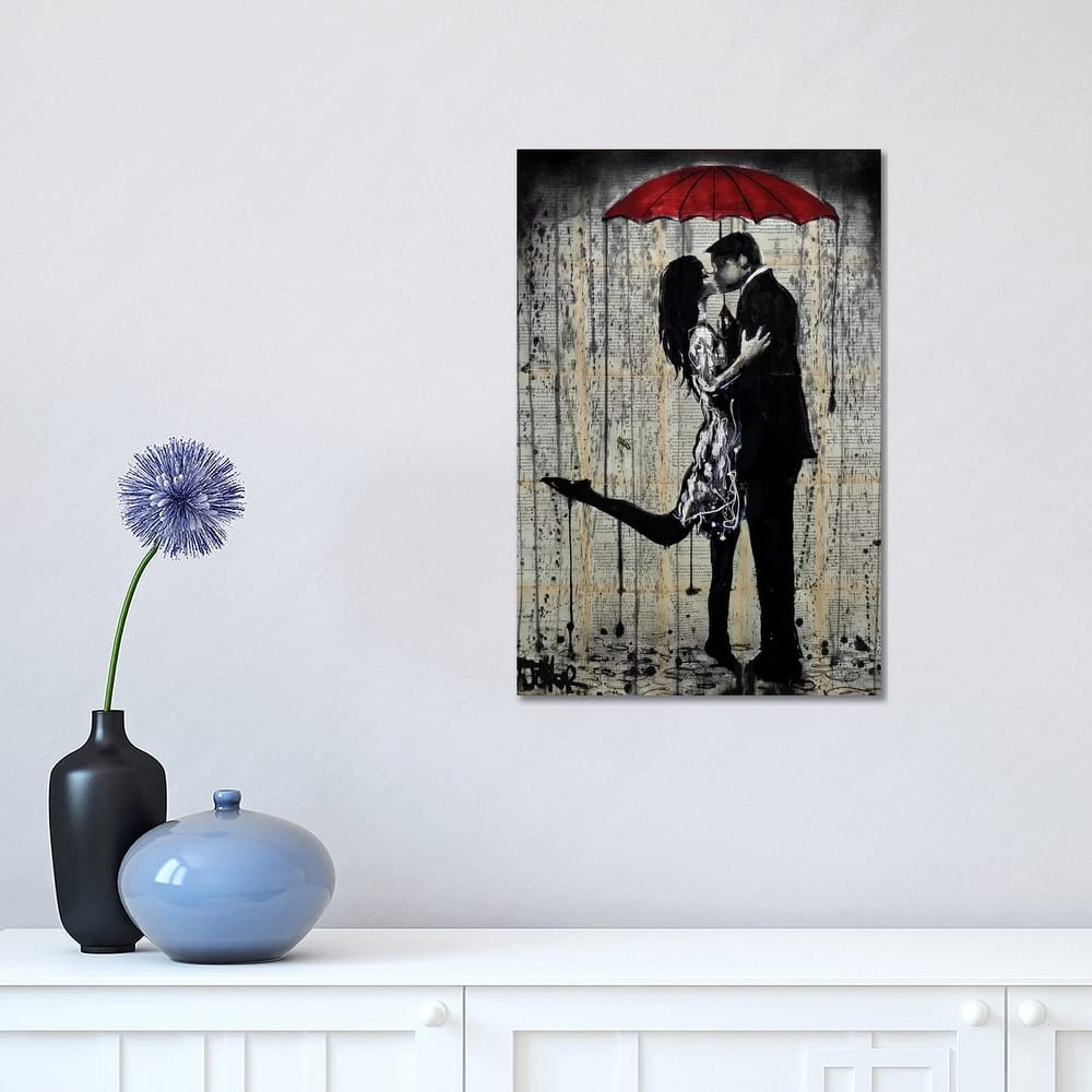iCanvas "Rainy Hearts" by Loui Jover Canvas Print
