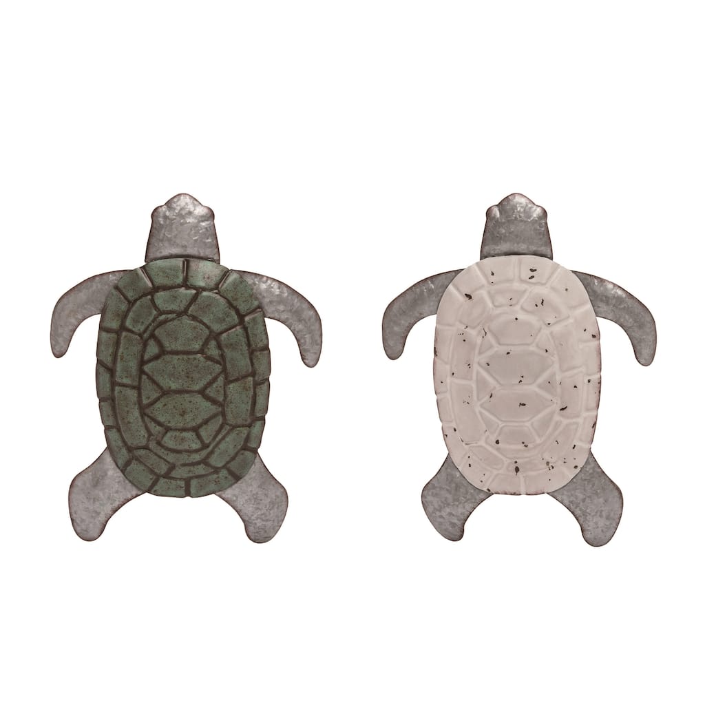 Transpac Metal Sea Turtle Set of 2 Spring Home Decorations