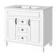 preview thumbnail 48 of 143, 36'' Bathroom Vanity with Top Sink, Freestanding Vanity Set with Mirror Cabinet