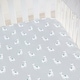 preview thumbnail 2 of 1, Hello Spud Fitted Crib Sheet Llama Gray Ground - 52"x 28" x 9"