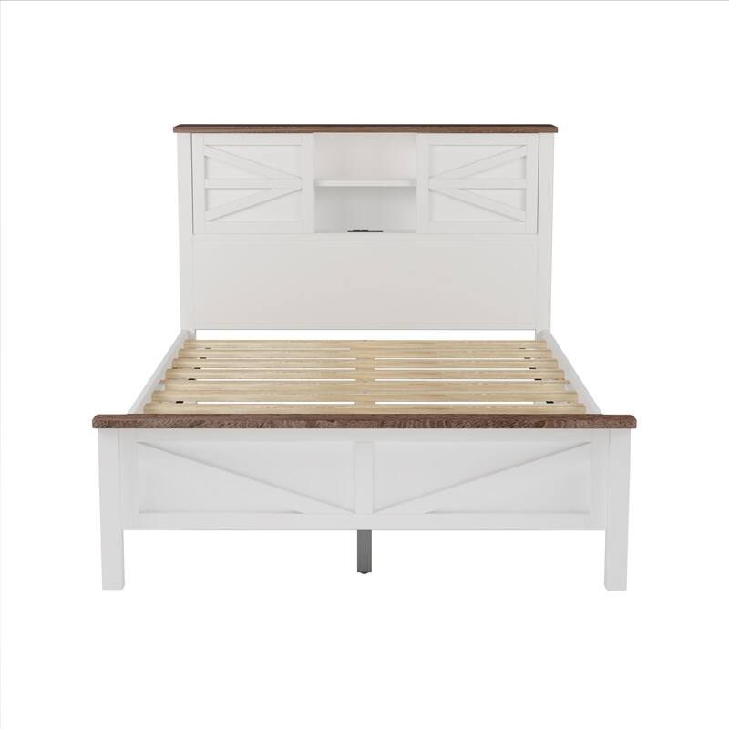 Farmhouse Style Platform Bed