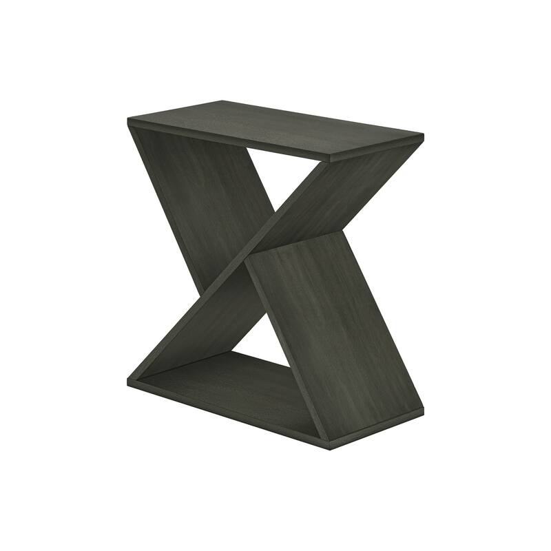 Contemporary Accent Table, Narrow Side/End Table for Living Room, Small Nightstand for Bedroom, 24" L x 11.75" W x 24.25" H - Green