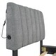 preview thumbnail 15 of 16, Teddy Fleece Twin Size Upholstered Platform Bed with Trundle, Beige