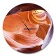 preview thumbnail 2 of 8, Designart 'Antelope Canyon Inside View' Oversized Modern Wall CLock