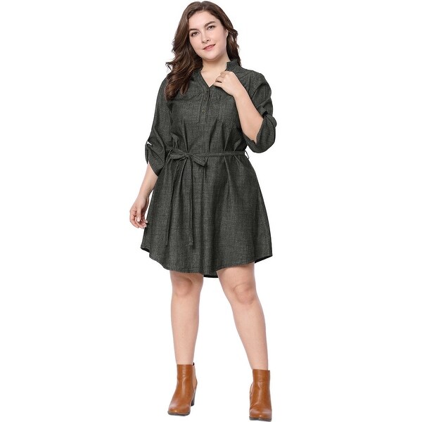 black denim dress plus size