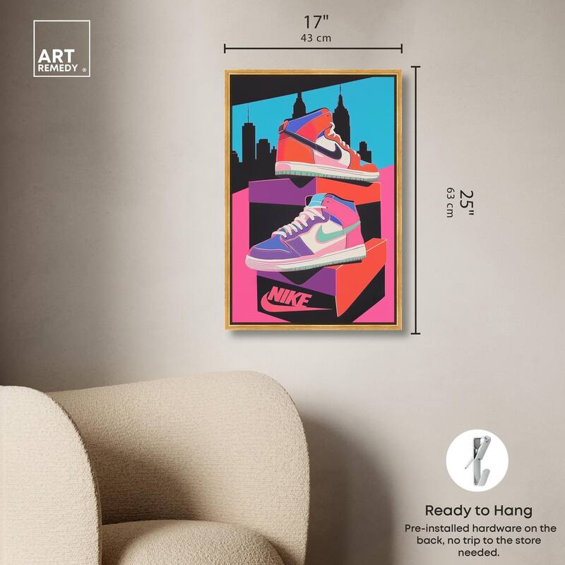 City Pop Sneakers Canvas by Art Remedy