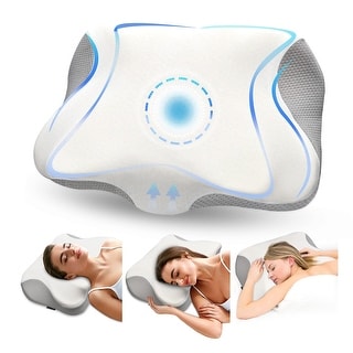 Neck Pain Relief Memory Foam Cervical Pillows for Side Sleepers
