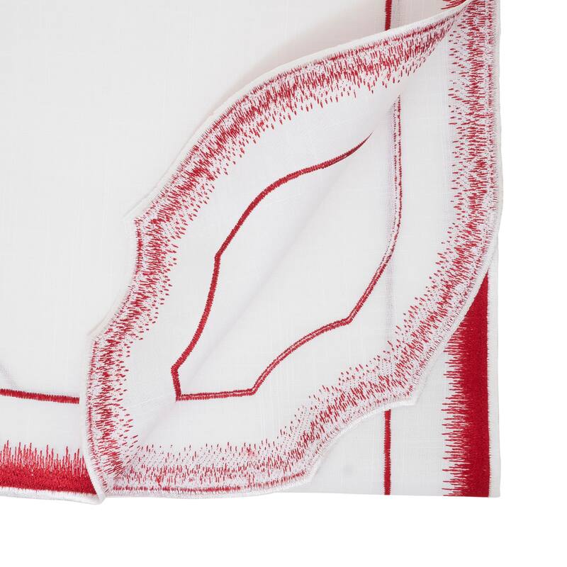 Elegant Embroidery Detail Table Runner