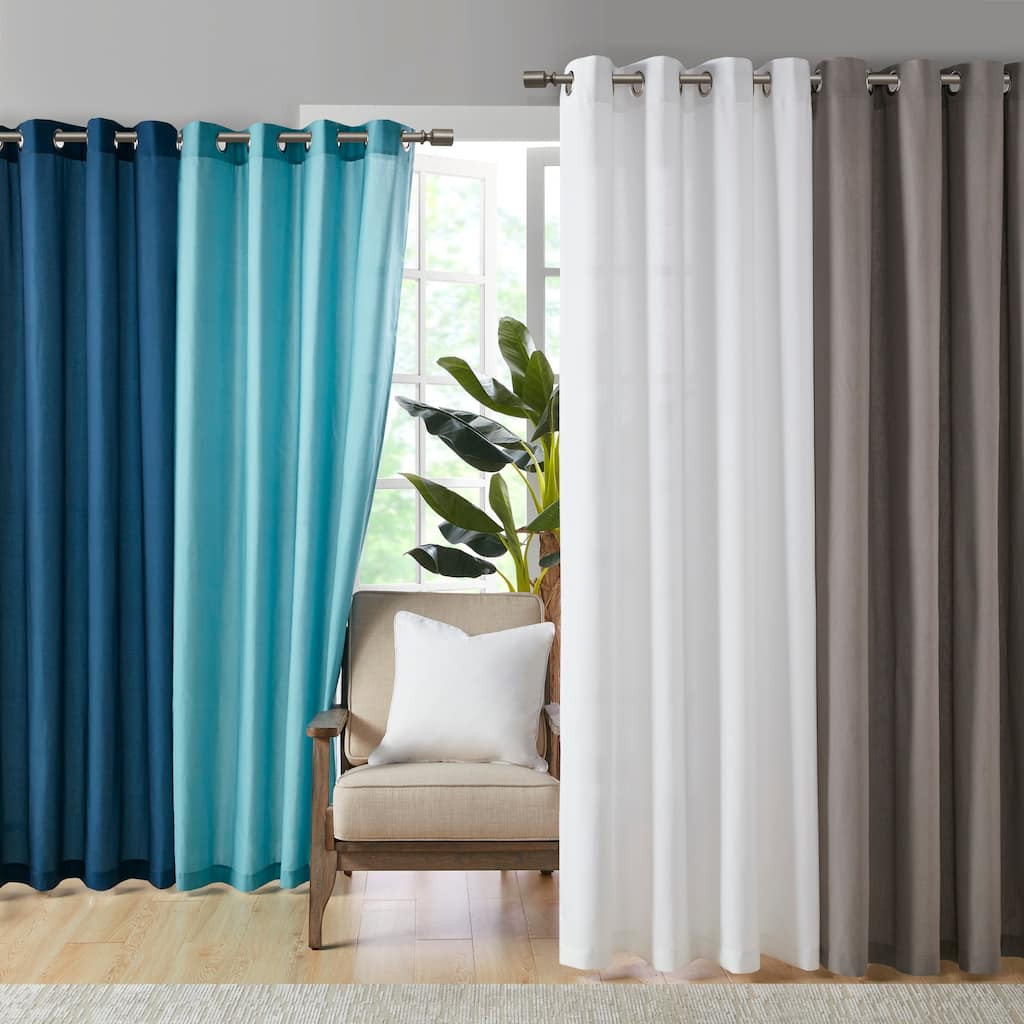 Madison Park Mission Solid 3M Scotchgard Outdoor Curtain Panel