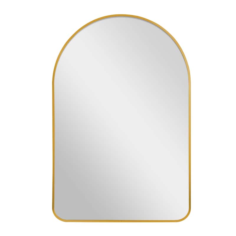 HomeRoots 39" Gold Arch Metal Framed Bathroom Vanity Mirror - 27.7' X '39.3' X '2.94