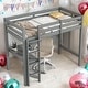 preview thumbnail 2 of 6, Modern Twin Size Loft Bed with Built-in Desk and Safety and Quality Guaranteed for Bedroom
