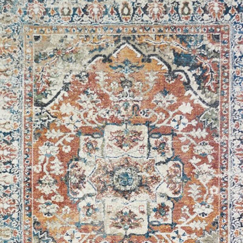 Cero Distressed Stain Resistant with Fringe Area Rug By HomeRoots