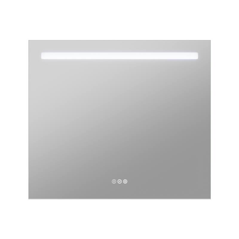 ANZZI 28-in. x 32-in. LED Front/Top/Bottom Light Bathroom Mirror with Defogger - Silver