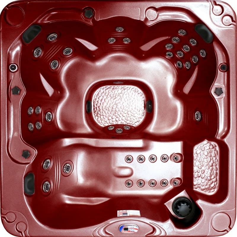 7-Person 40-Jet Premium Acrylic Bench Spa Standard Hot Tub with Ozonator and 5.5kW Heater