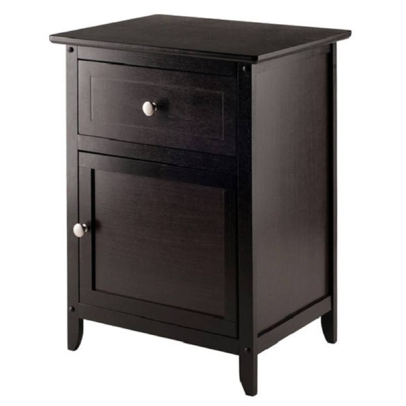 25" Espresso Brown Eugene Wooden Accent Table