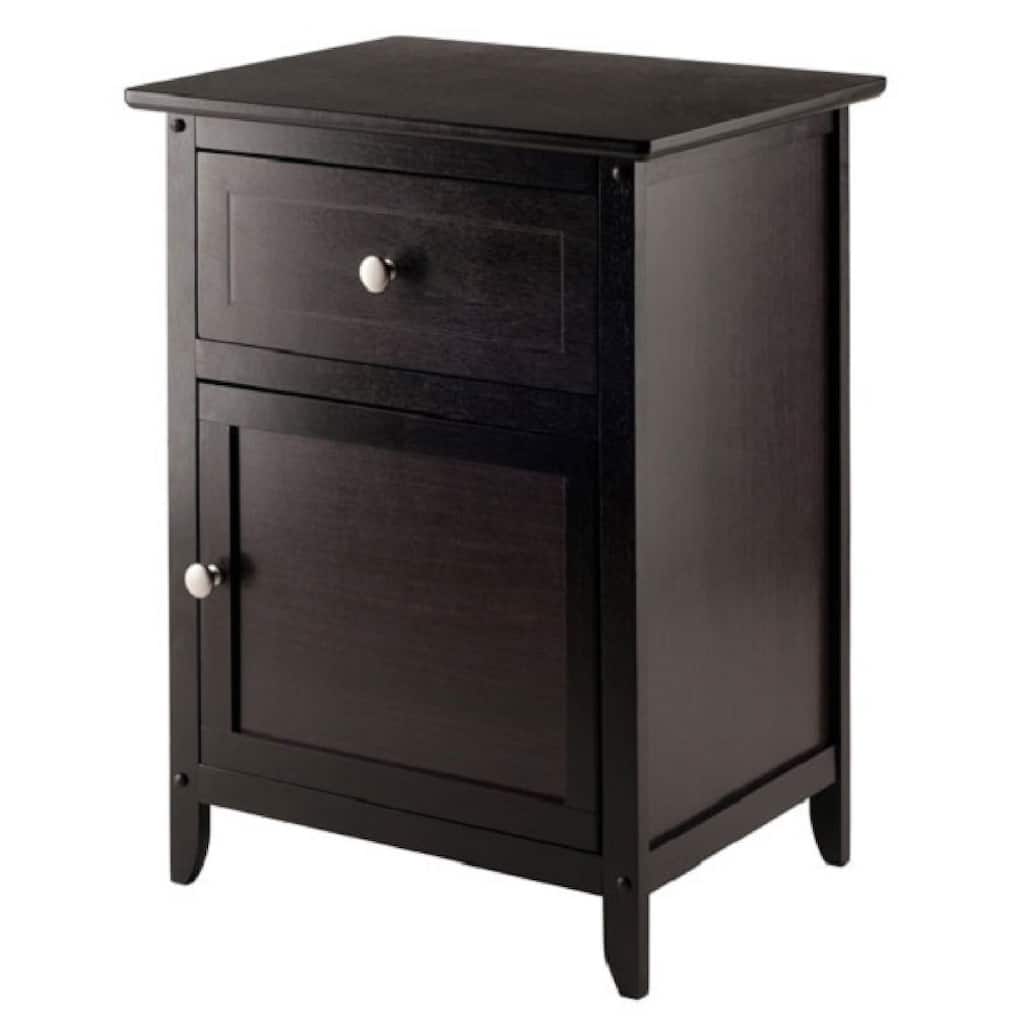 25" Espresso Brown Eugene Wooden Accent Table
