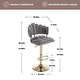 preview thumbnail 31 of 36, HOMEFUN Velvet Swivel Adjustable Height Scallop Bar Stools With Footrest(set of 2)