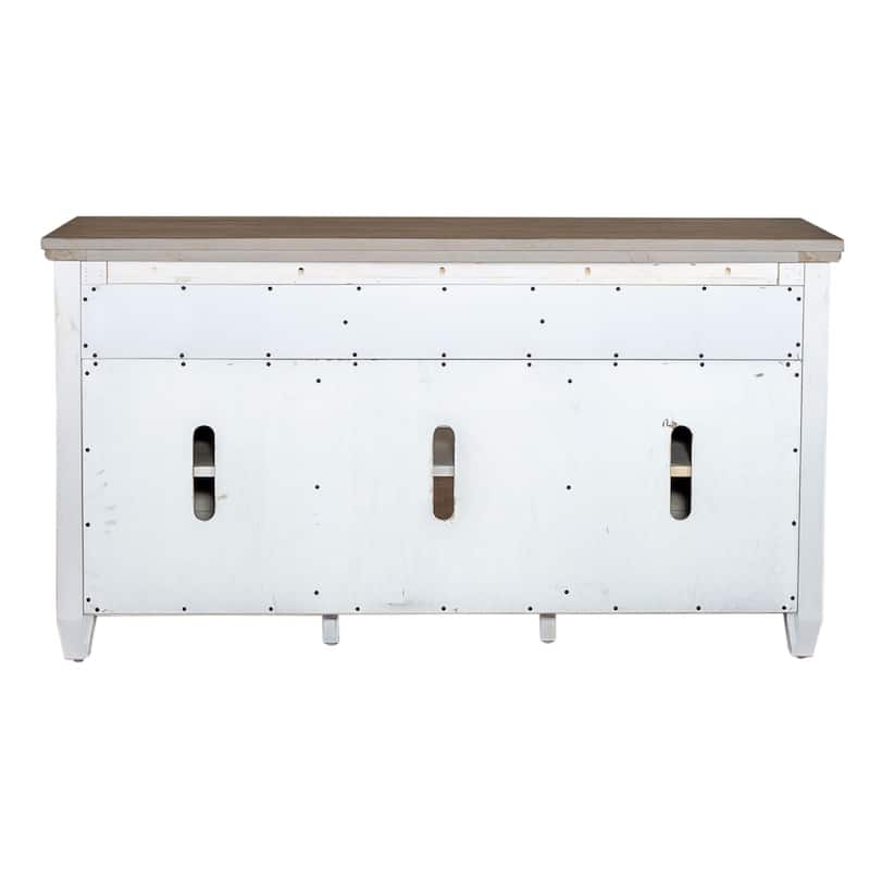 Heartland Antique White Tobacco 56 Inch Tile TV Console