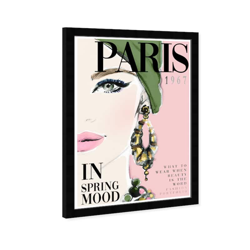 Wynwood Studio Prints Fashion and Glam Cover Paris Watercolor Pink and Pastel Pink Glam Wall Art Canvas Print