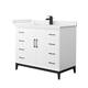 Option White / White Cultured Marble Top / Matte Black