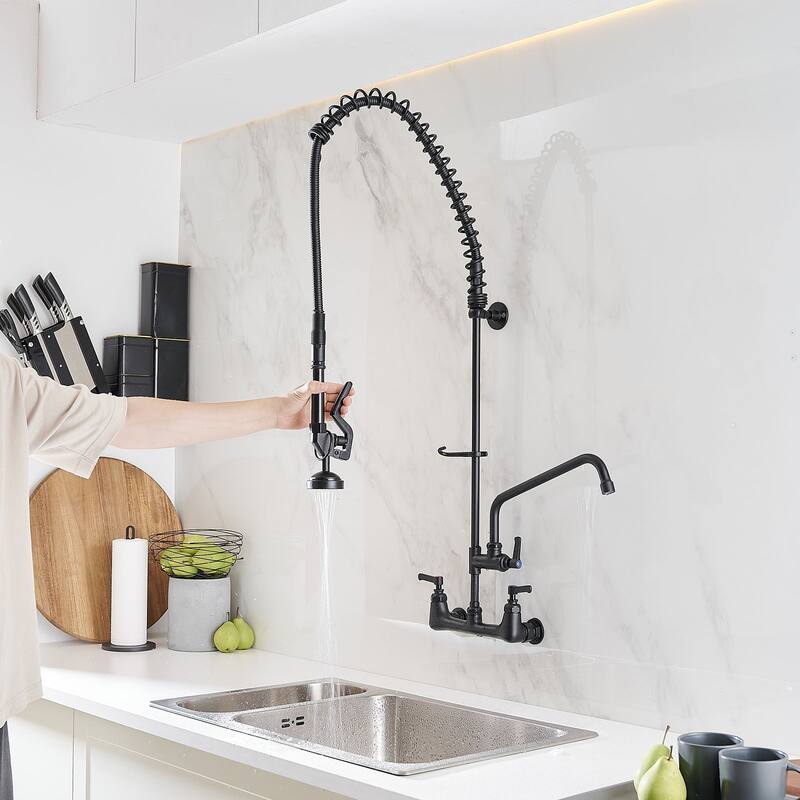 WIZ Commercial Restaurant Wall Mount Kitchen Faucet