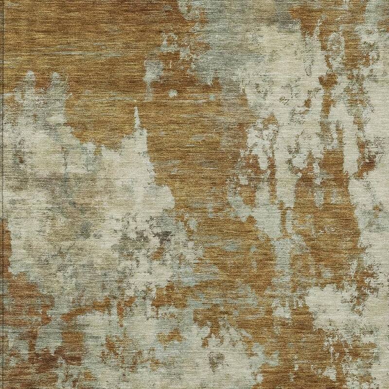 HomeRoots Abstract Transitional Rectangle Outdoor Rug - 5' X 8'