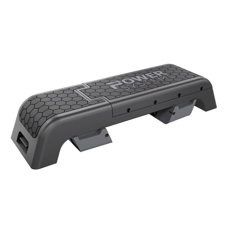 Power Systems Aerobic Deck Adjustable Fitness Bench with Band Clips - N/A