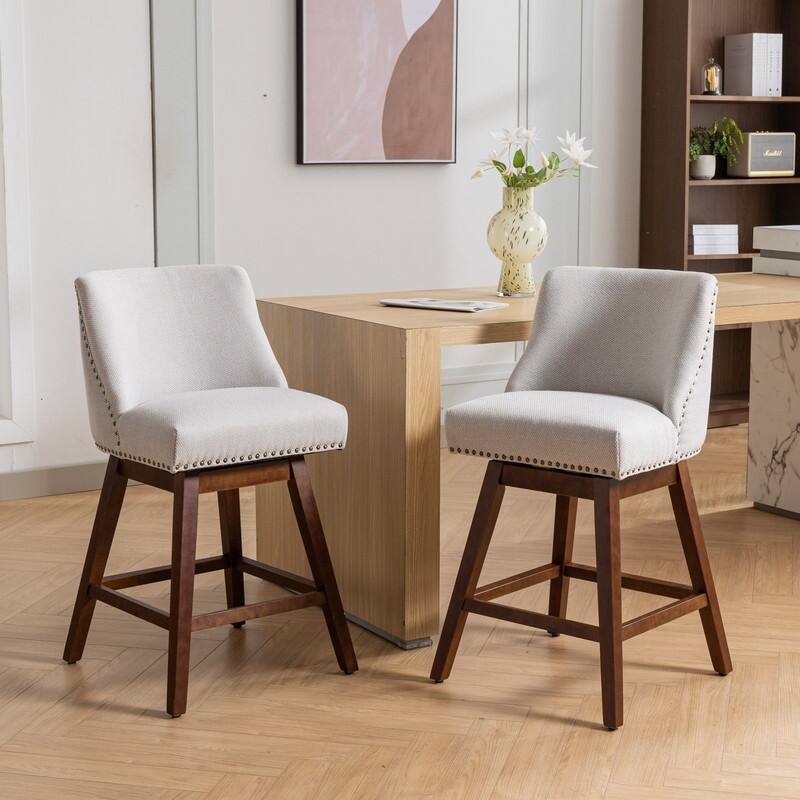 Counter Height Swivel Barstools Set of 6